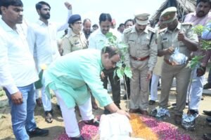 Ajit Singh Pal planting trees