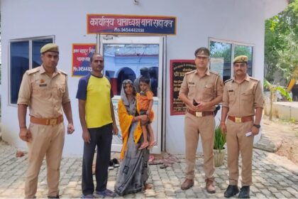 सहायल पुलिस ने 4 वर्षीय बालिका को परिवार से मिलवाया